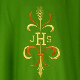 Chasuble with JHS Embroidery