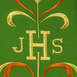 Chasuble with JHS Embroidery