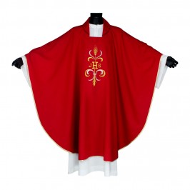 Chasuble with JHS Embroidery