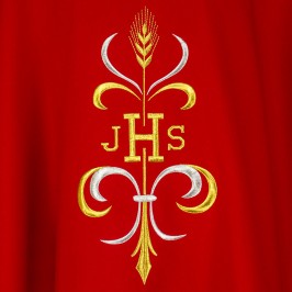 Chasuble with JHS Embroidery