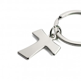 Rubber Keychain Tau Cross