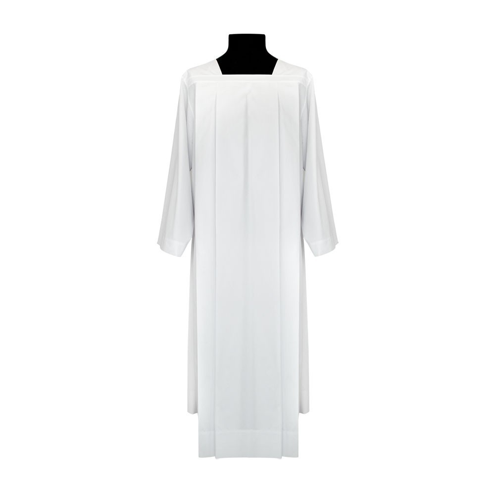 Alb for Priest in White Cotton