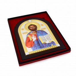 Dome-shaped Icon of Christ...