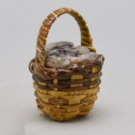 Wicker Basket with Fishes