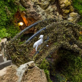 Nativity Scene with Waterfall