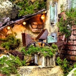 Nativity Set with Watermill...