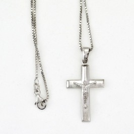 Silver Necklace with Crucifix