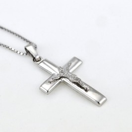 Silver Necklace with Crucifix