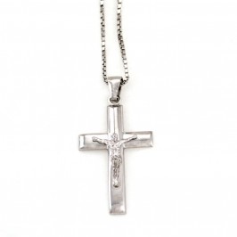 Silver Necklace with Crucifix