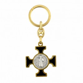 Golden Key Ring Saint Benedict