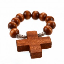 Rosary Ring in Wood