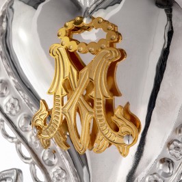 Votive Heart in Silver with...