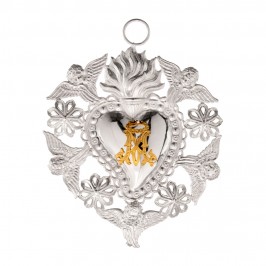 Votive Heart in Metal with...