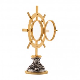 Monstrance shrine in brass