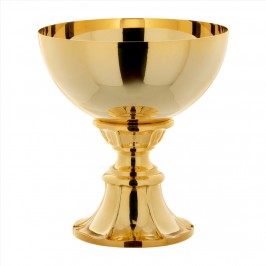 Tall Ciborium in Golden Brass