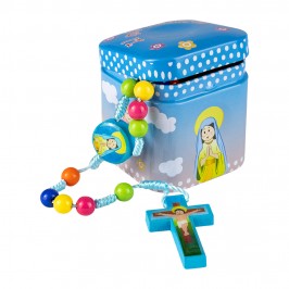 Tin Box with Rosary