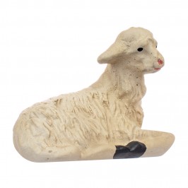 Seated Sheep 20 cm in Plaster