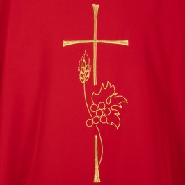 Red Dalmatic with Embroidery