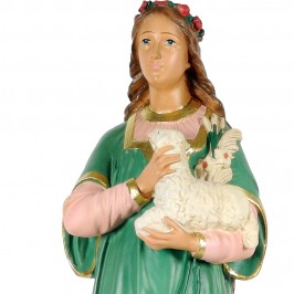 Saint Agnes Statue in Plaster