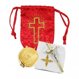 Pyx Bag with Embroidered Cross